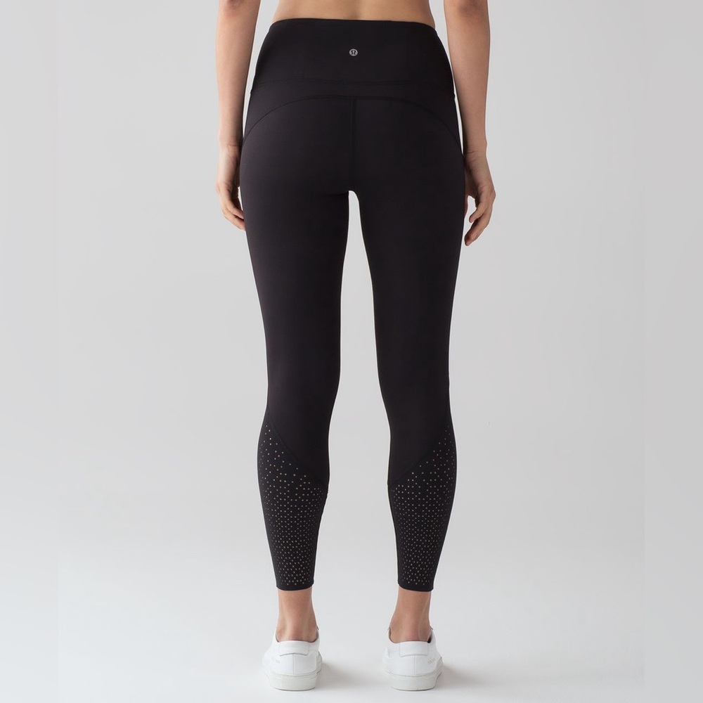 Lululemon Anew Tight Black Leggings size 4 luxtreme laser-cut